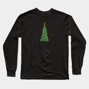 Christmas tree made of succulent and cactus. Long Sleeve T-Shirt